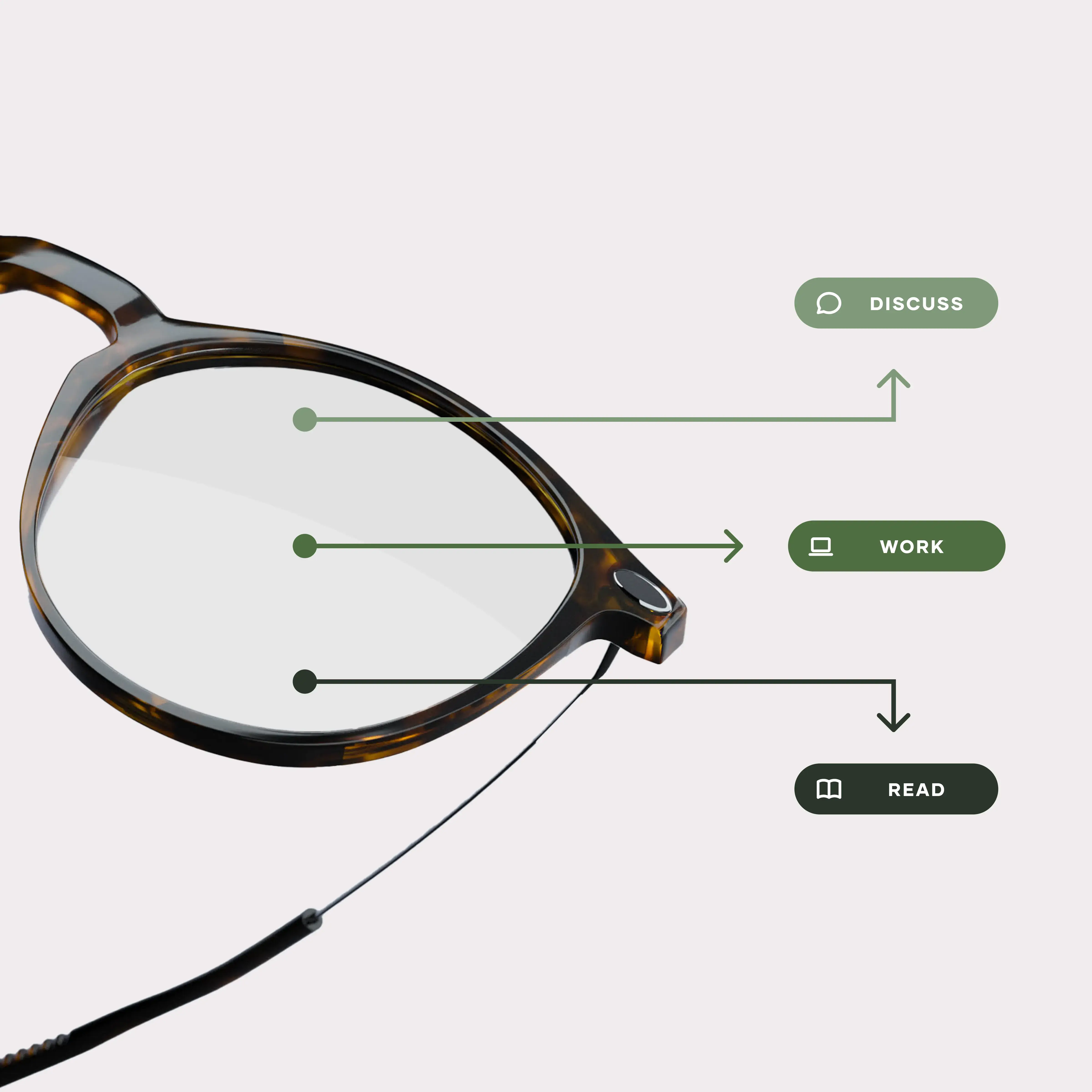 A pair of Bao Black Multi-distance™ reading glasses